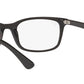 Ray-Ban Unisex Black Rectangle Spectacles