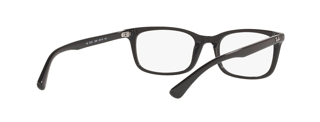 Ray-Ban Unisex Black Rectangle Spectacles