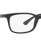 Ray-Ban Unisex Black Rectangle Spectacles