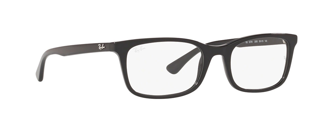 Ray-Ban Unisex Black Rectangle Spectacles