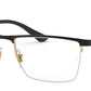 Ray-Ban Optical Rectangle Unisex Black Frame