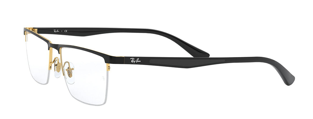 Ray-Ban Optical Rectangle Unisex Black Frame