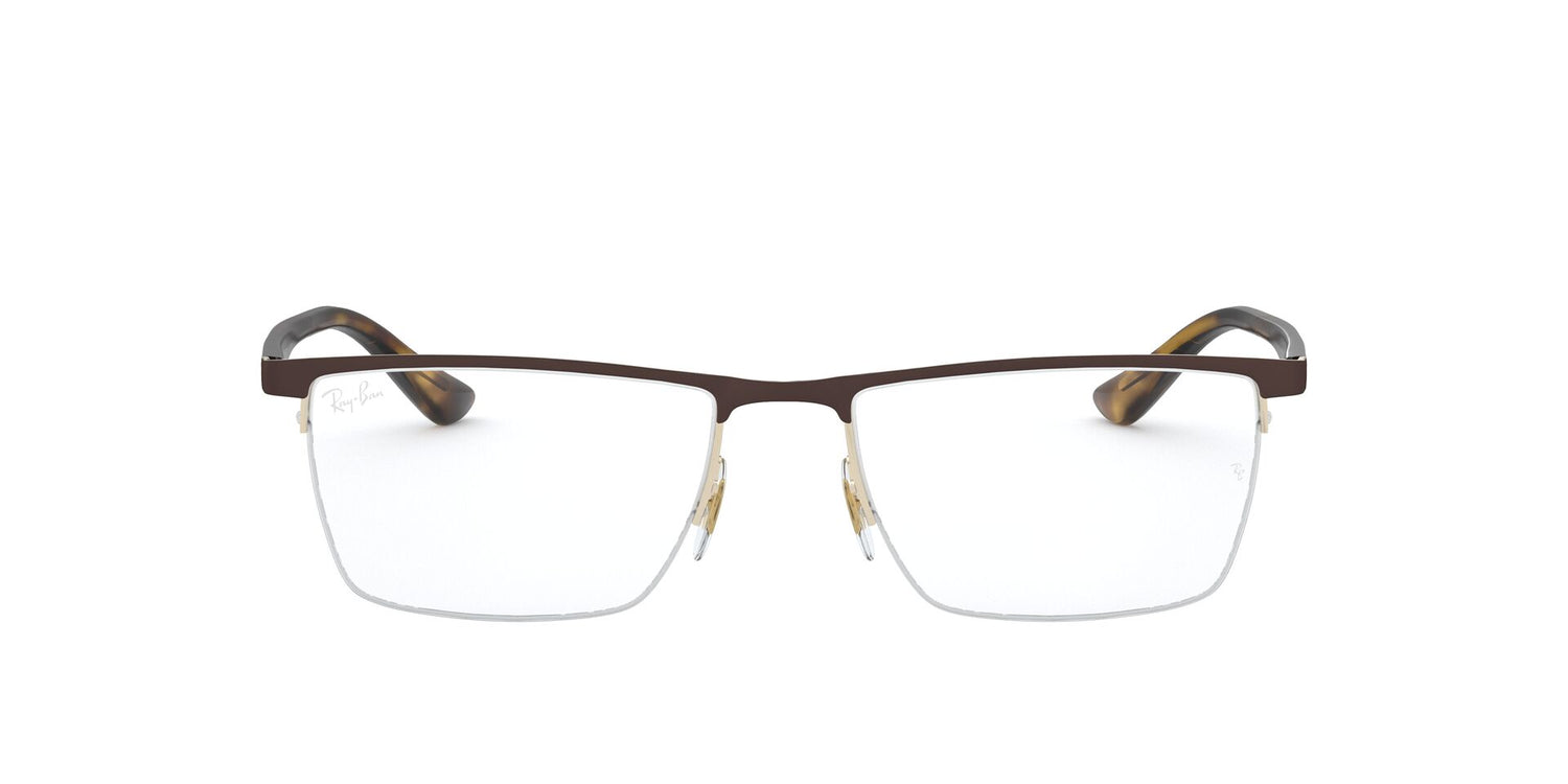 RAY-BAN TIMELESS COMFORT Half Rimmed Rectangle Frame