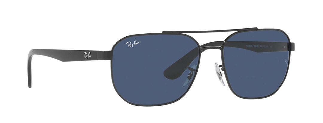 Ray-Ban Sun Irregular Black Frame Blue Lens UV Protected