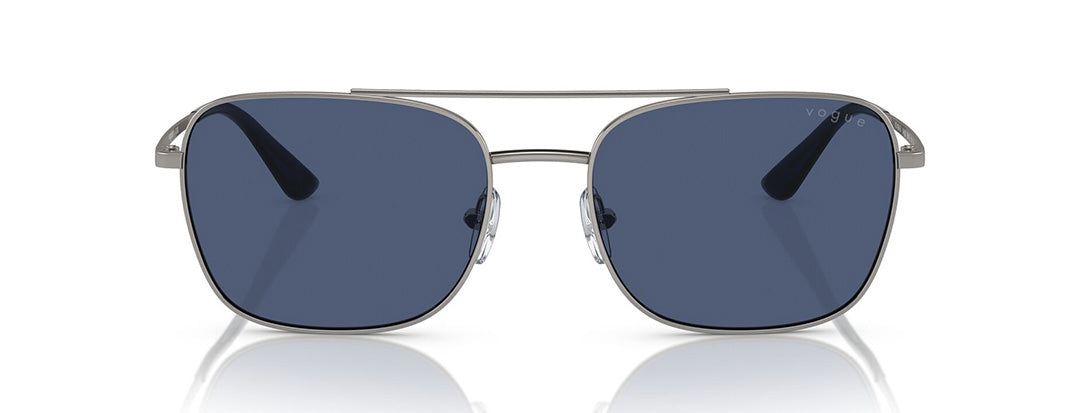 Vogue Eyewear Men's Gunmetal Rectangle Sunglasses