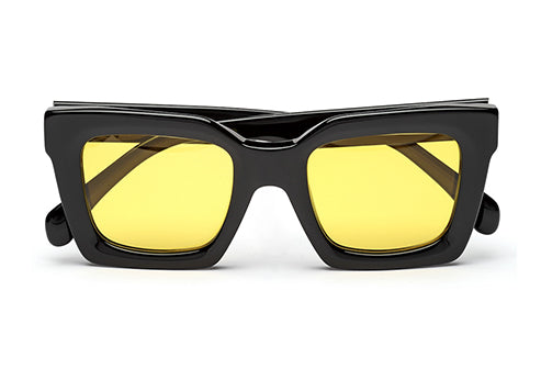 Vintage Thick Yellow Square Sunglass
