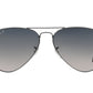 UV400 RAY-BAN ICONS METAL AVIATOR MEN BLACK SUNGLASSES