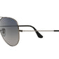 UV400 RAY-BAN ICONS METAL AVIATOR MEN BLACK SUNGLASSES