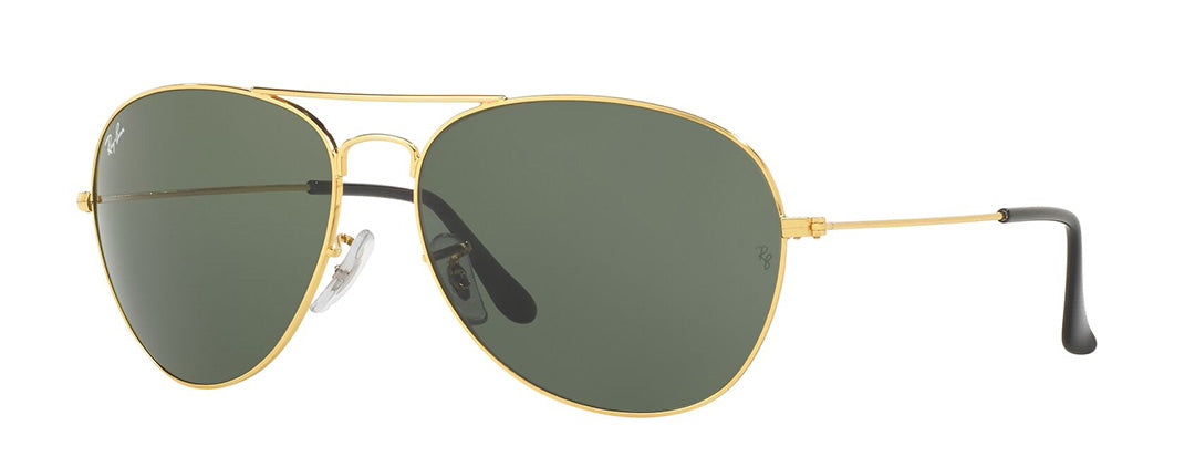 Ray-Ban Sun Pilot Gold Frame Green Lens UV Protected