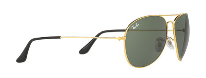 Ray-Ban Sun Pilot Gold Frame Green Lens UV Protected