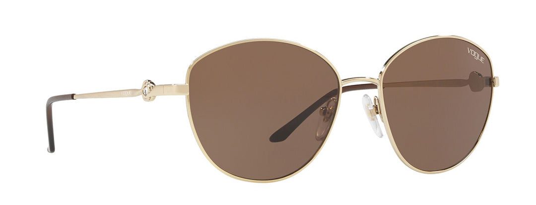 Vogue Eyewear Sun Irregular Gold Frame Brown Lens UV Protected