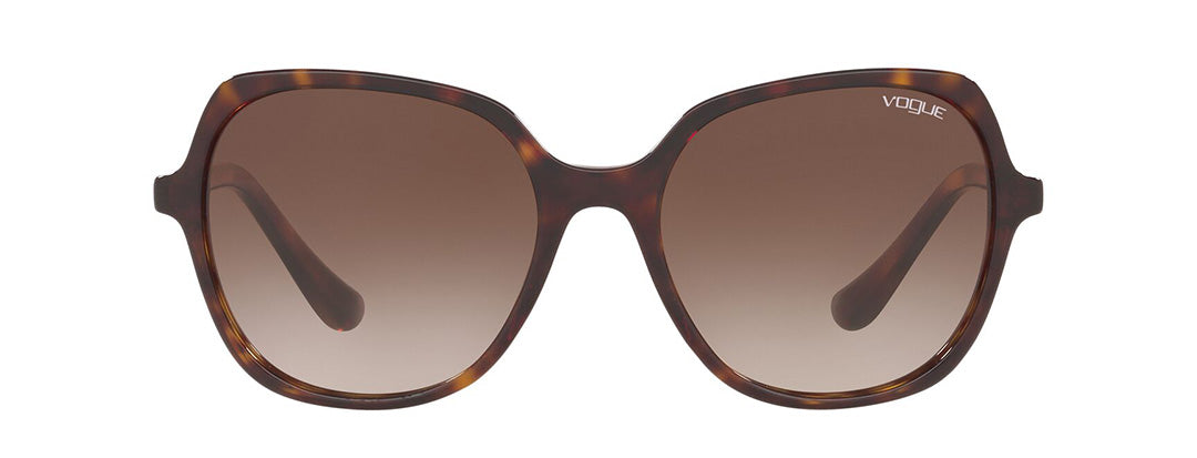 Vogue Eyewear Female Havana Square Gradient Sunglasses