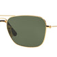 Ray-Ban Gold Square Metal Sunglasses