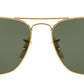 Ray-Ban Gold Square Metal Sunglasses