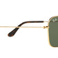 Ray-Ban Gold Square Metal Sunglasses