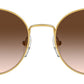 Vogue Eyewear Sun Round Gold Frame Brown Lens Gradient