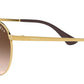 Vogue Eyewear Sun Round Gold Frame Brown Lens Gradient