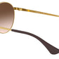 Vogue Eyewear Sun Round Gold Frame Brown Lens Gradient