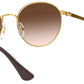 Vogue Eyewear Sun Round Gold Frame Brown Lens Gradient