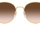 Vogue Eyewear Sun Round Gold Frame Brown Lens Gradient