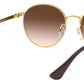 Vogue Eyewear Sun Round Gold Frame Brown Lens Gradient