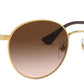 Vogue Eyewear Sun Round Gold Frame Brown Lens Gradient