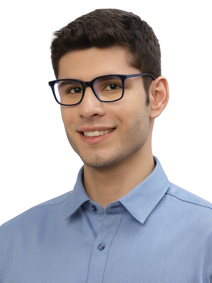 Blue Squared Shape Acetate Eyeglasses Frames for Men & Women