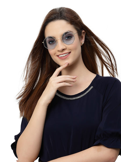 Blue Hexagon Unisex UV Protected Sunglass