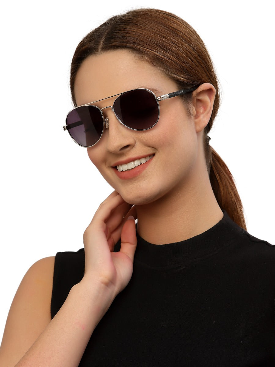 Black Aviator Polarised UV Sunglass