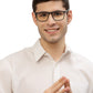 Checkers Square Shaped Acetate Eyeglasses Frames for Men