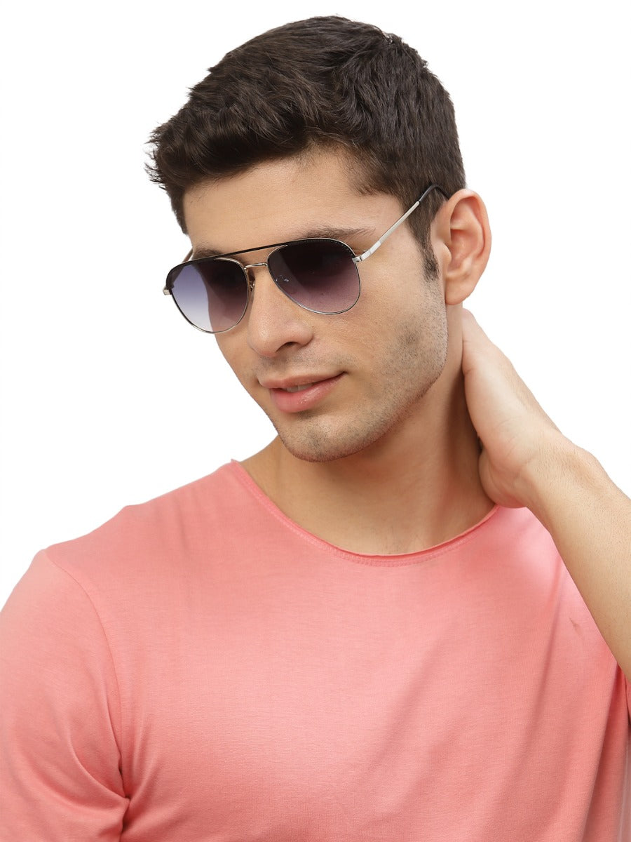 Gradual Blue Aviator Style UV Sunglass