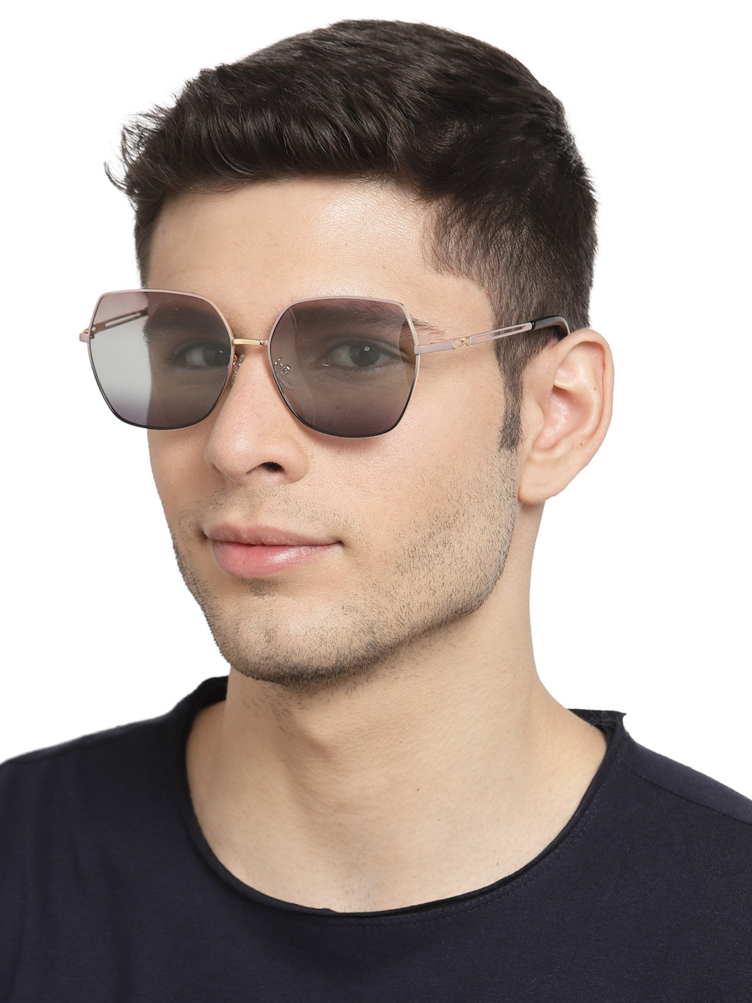 Gradient Light Brown Large Square UV Protection Sunglass for Men & Women