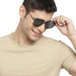 Black Irregular Shaped UV Protection Sunglass for Men & Women