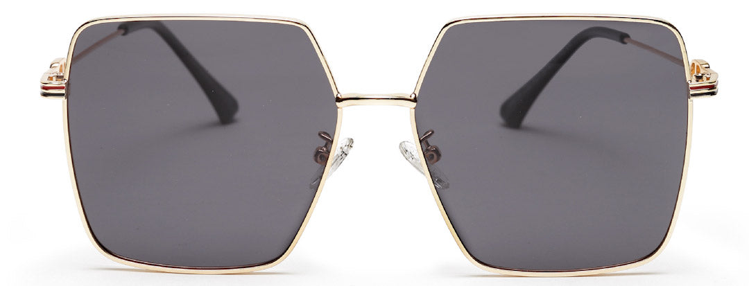 Black Large Square UV Protection Sunglass for Women