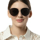 Black Round Shape UV 400 Protection Sunglass for Women