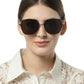 Black Large Round UV Protection Sunglass for Women