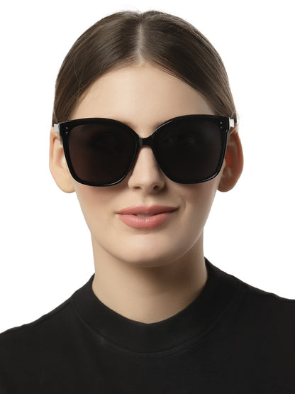 Black Large Wayfarer Square UV Protection Sunglasses for Women