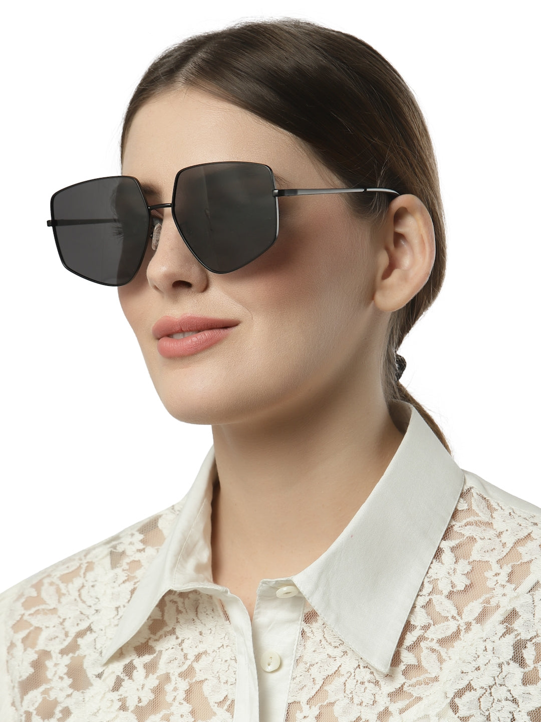 Black Irregular Shaped UV Protection Sunglass for Men & Women