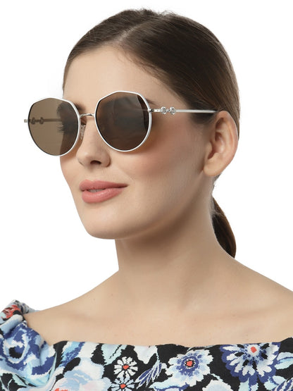 Black Large Oval UV Protection Sunglasses for Women