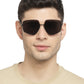 Black Irregular Shaped UV Protection Sunglass for Men & Women