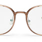 Round Shaped Transparent Brown Shades Glasses