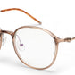 Round Shaped Transparent Brown Shades Glasses