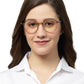 Round Shaped Transparent Brown Shades Glasses