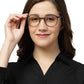 Grey Glasses Frames Ladies Round Chasma