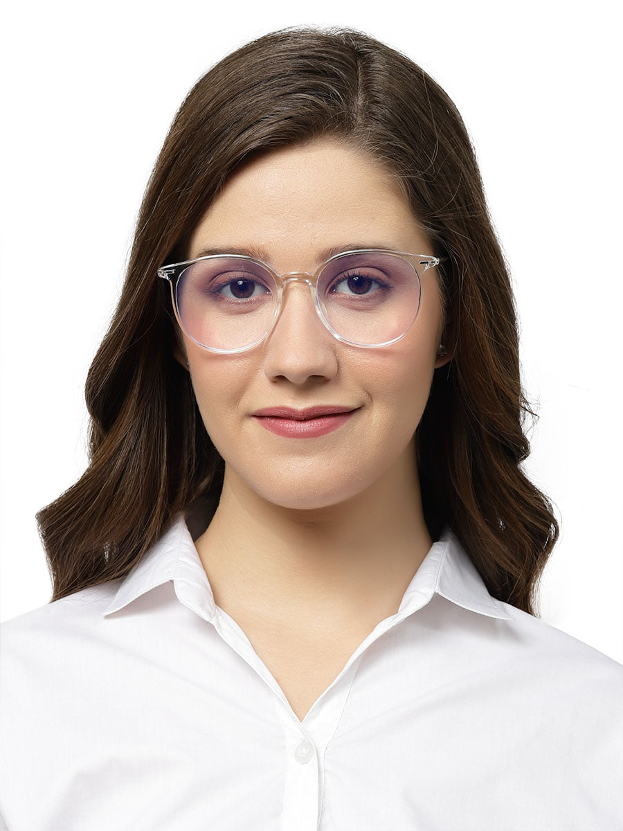 Transparent Round Eyeglass Frames for Women