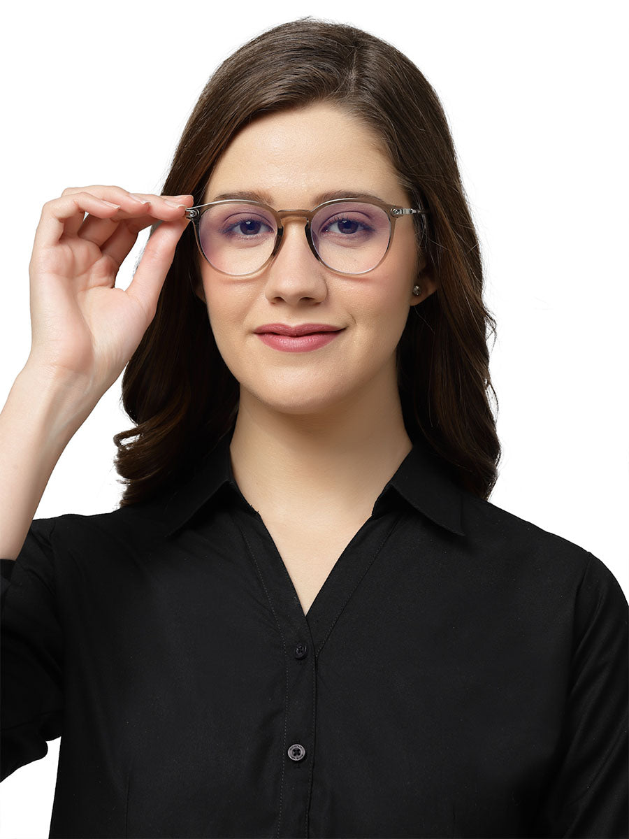 Transparent Grey Tinted Glass in Round Frame