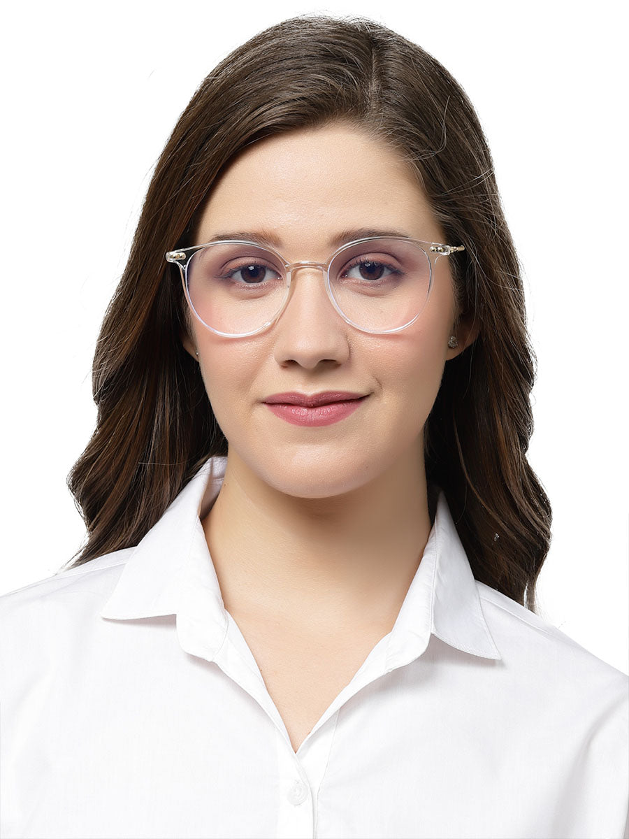 Transparent Round Spectacle Frames for Women