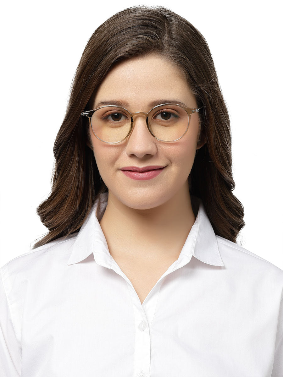 Light Brown Transparent Glasses Frames