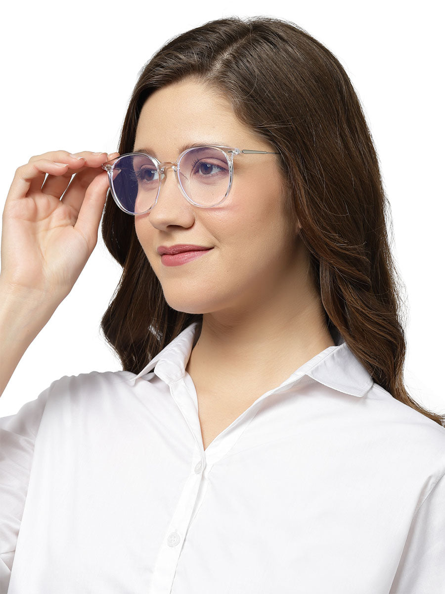 Transparent Round Eyeglass Frames for Women