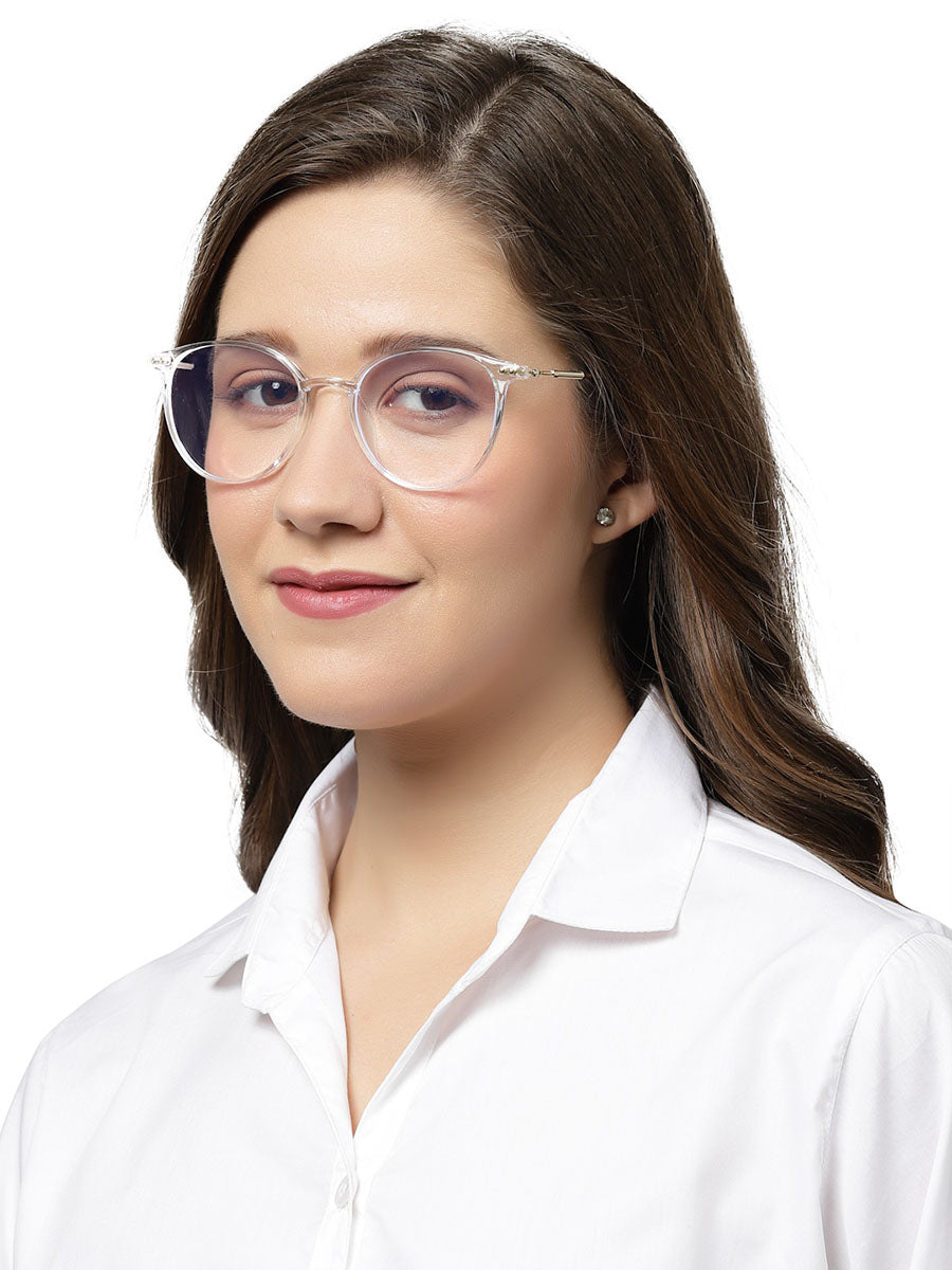 Transparent Round Spectacle Frames for Women